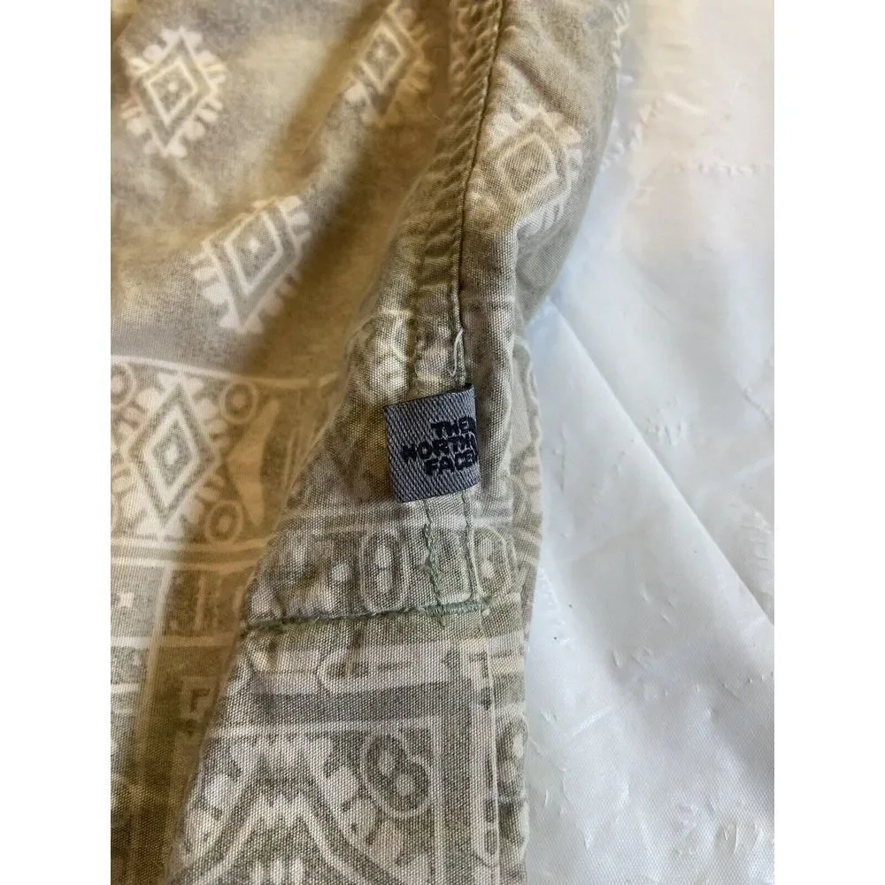 Men's The North Face Tropical Print Short‎ Sleeve Button Down Shirt-Size L